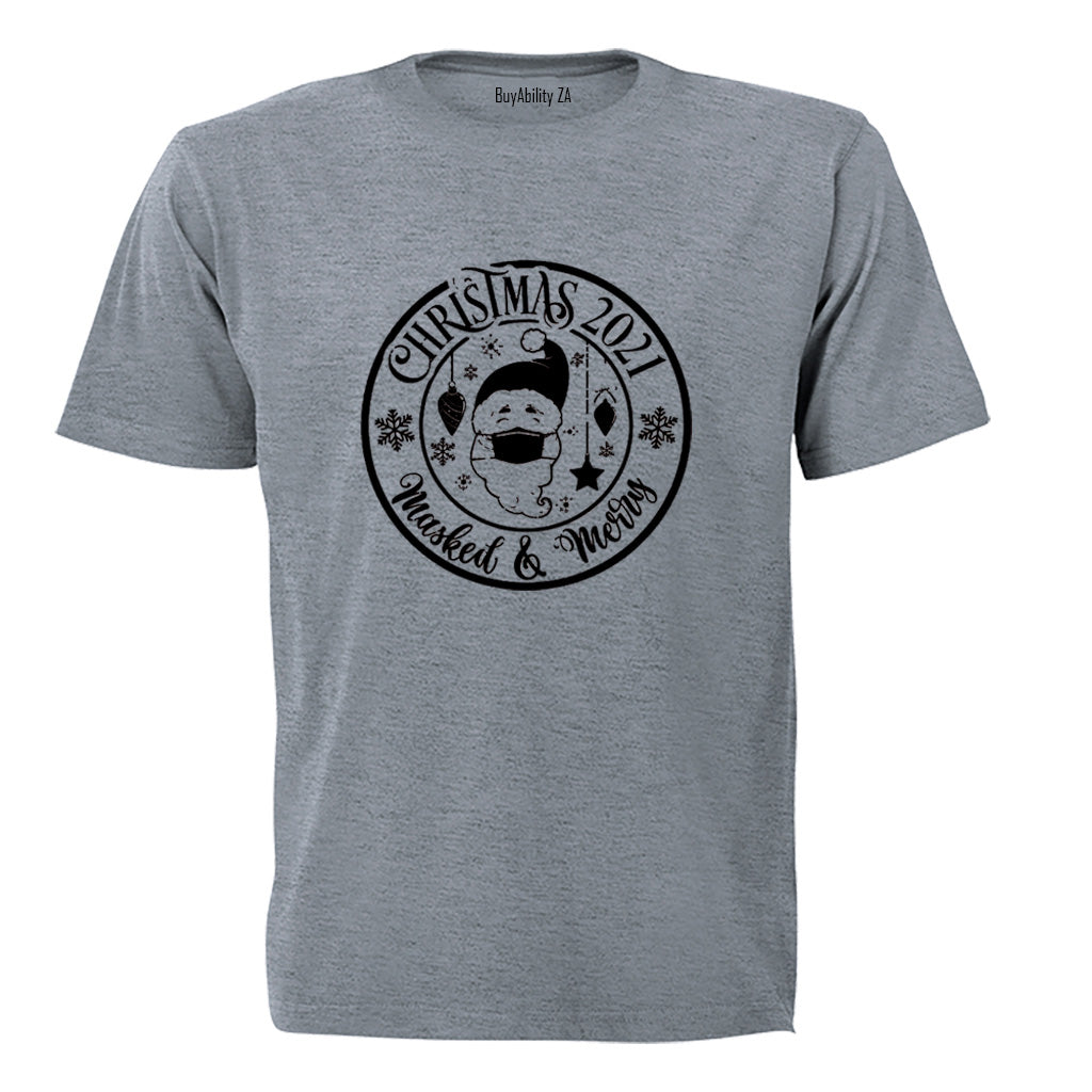 Masked & Merry - Christmas - Adults - T-Shirt