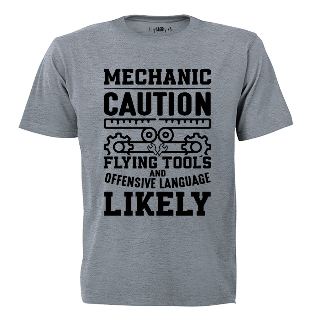 Mechanic Caution - Adults - T-Shirt - BuyAbility South Africa