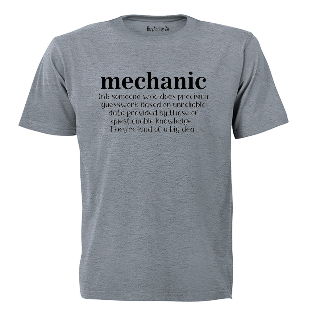 Mechanic Definition - Adults - T-Shirt - BuyAbility South Africa