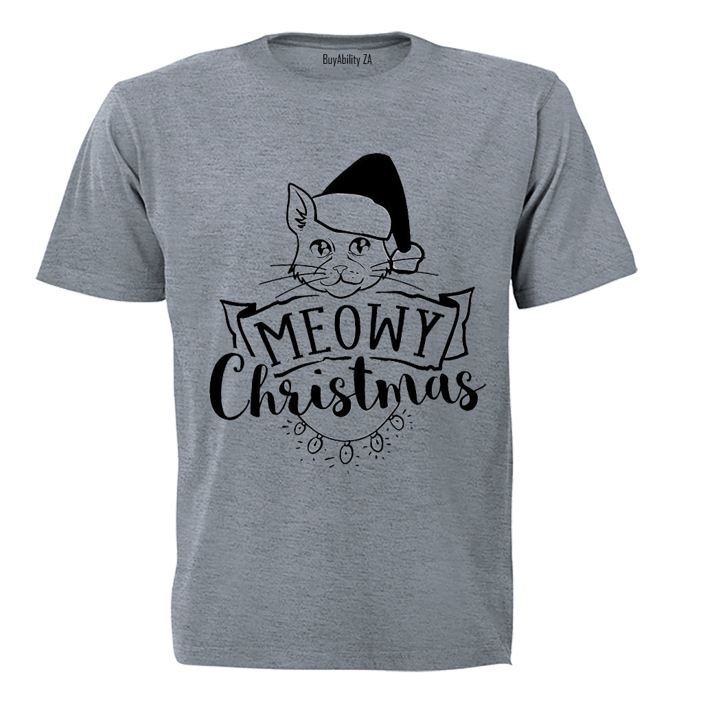 Meowy Christmas Cat - Adults - T-Shirt