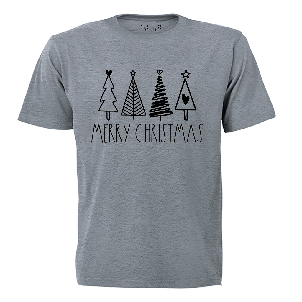Merry Christmas Trees - Adults - T-Shirt - BuyAbility South Africa