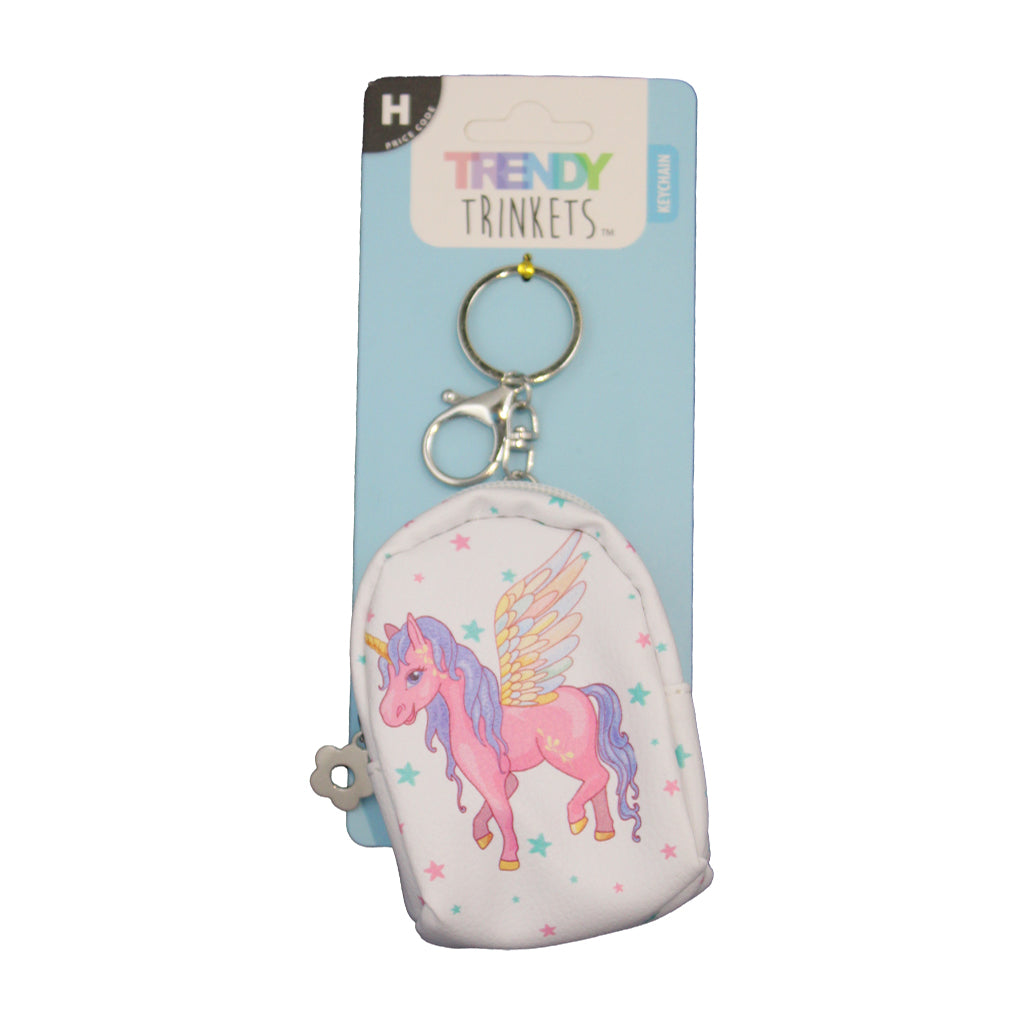 Unicorn White - Mini Backpack Keyring