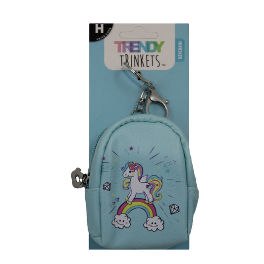 Unicorn Blue - Mini Backpack Keyring