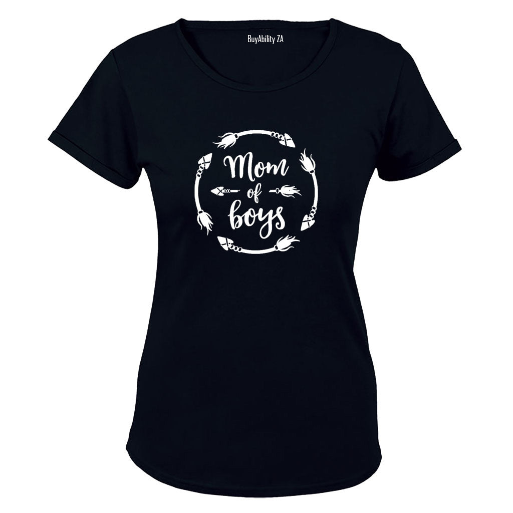Mom of Boys - Circular - Ladies - T-Shirt