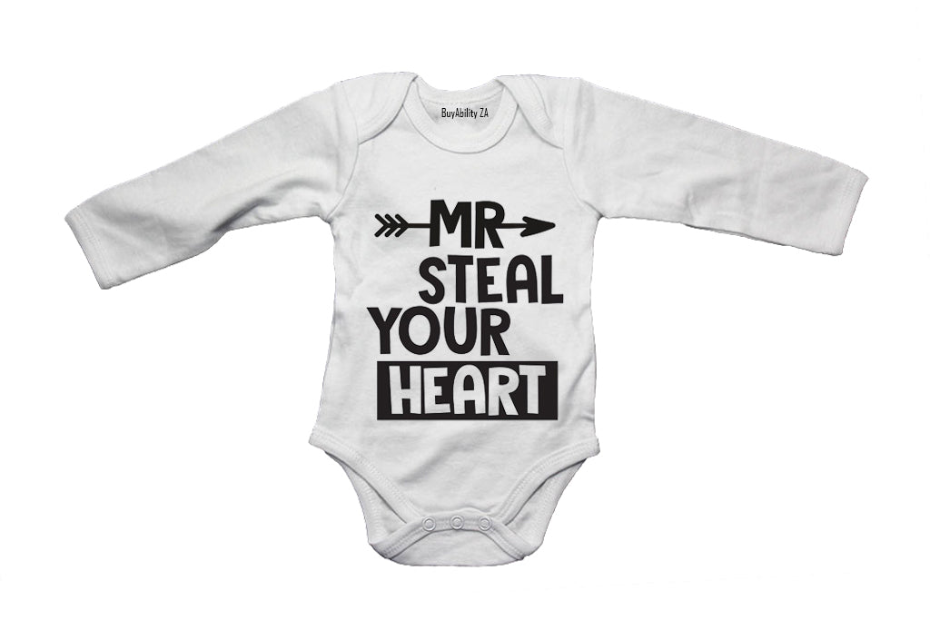 Mr. Steal Your Heart - Arrow Design - Baby Grow