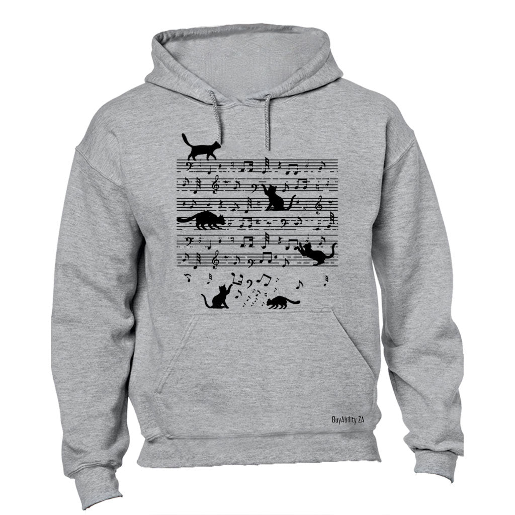 Music Note Cats - Hoodie