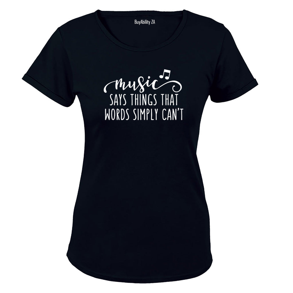 Music says things... - Ladies - T-Shirt