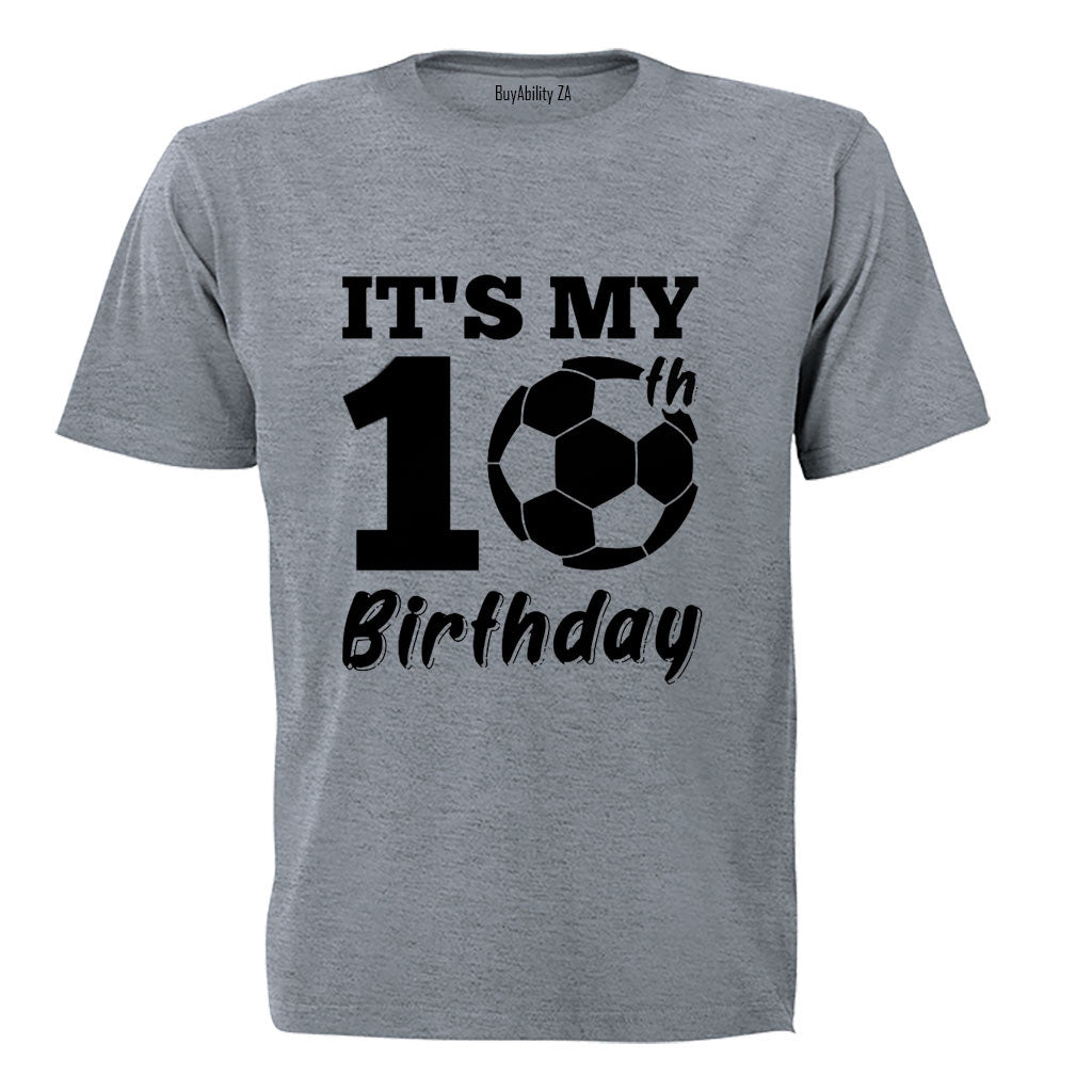 My 10th Birthday - Soccer Ball - Kids T-Shirt