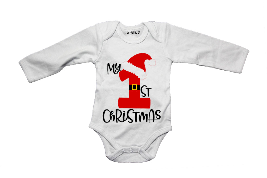 My 1st Christmas - Santa Suit - Baby Grow