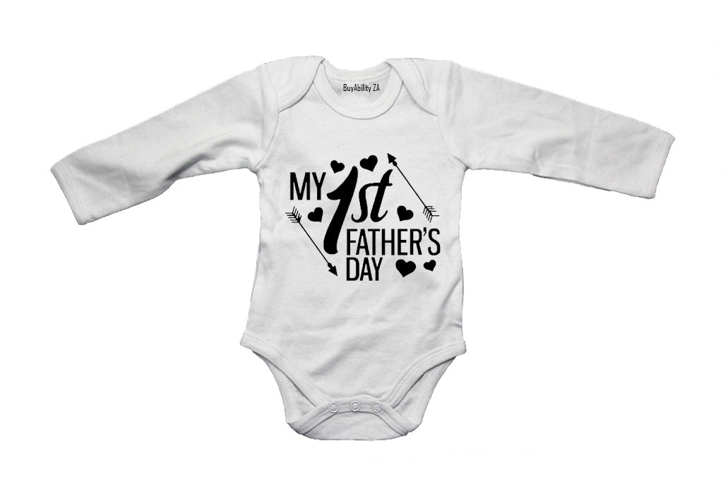 My 1st Fathers Day - Hearts and Arrows - Baby Grow