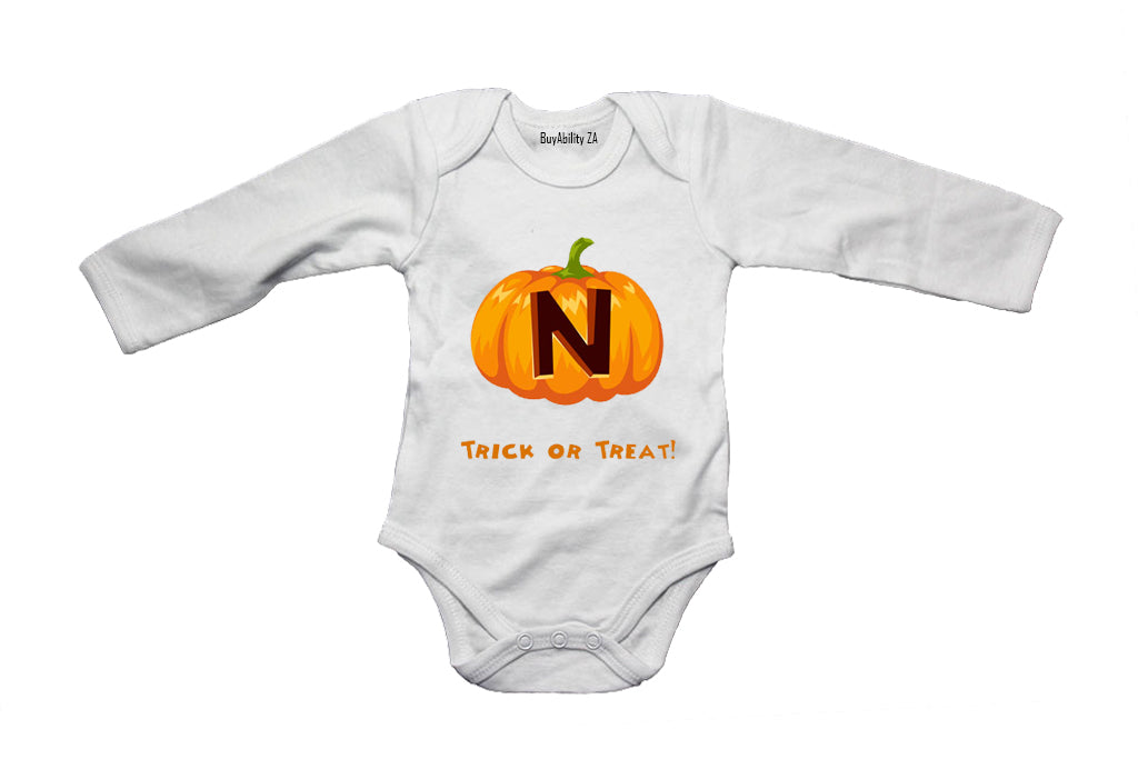 N - Halloween Pumpkin - Baby Grow