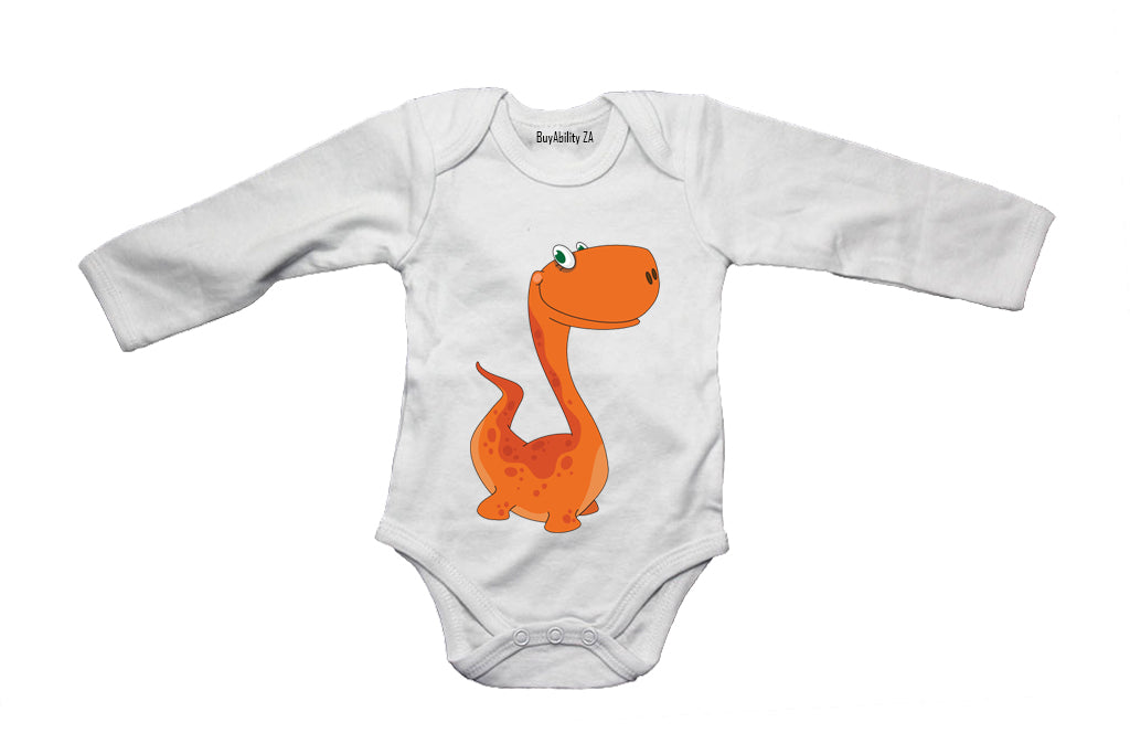 Orange Dino - Baby Grow