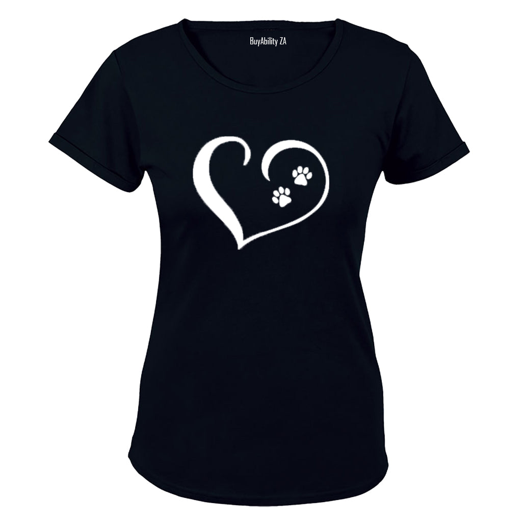 Paw Prints on my Heart! - Ladies - T-Shirt