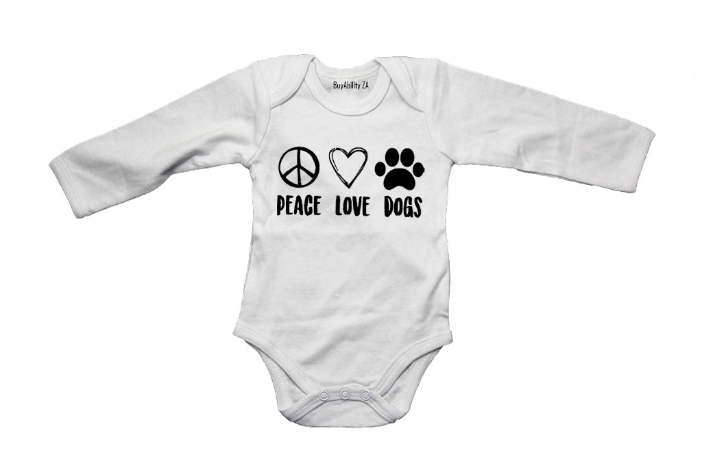 Peace. Love. Dogs - Baby Grow