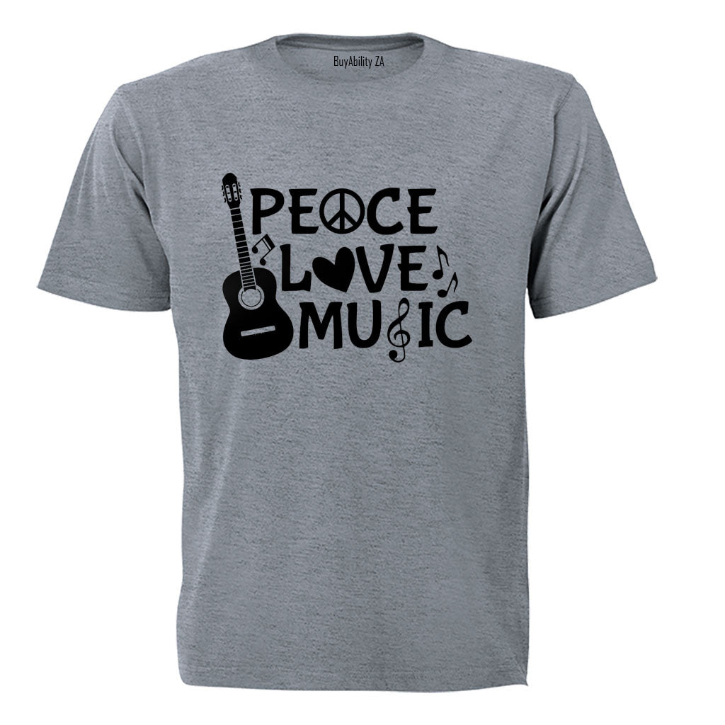 Peace. Love. Music - Adults - T-Shirt