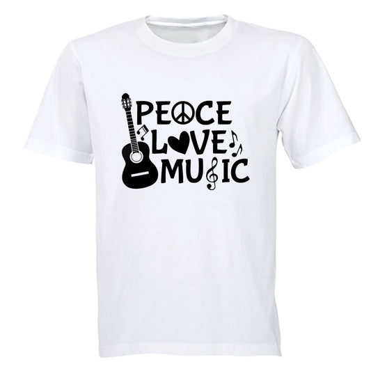 Peace. Love. Music - Adults - T-Shirt - BuyAbility South Africa