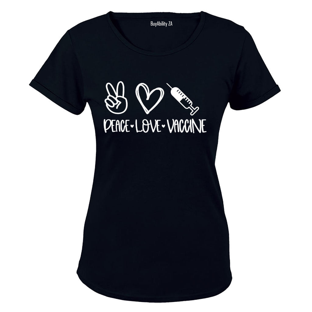 Peace. Love. Vaccine - Ladies - T-Shirt