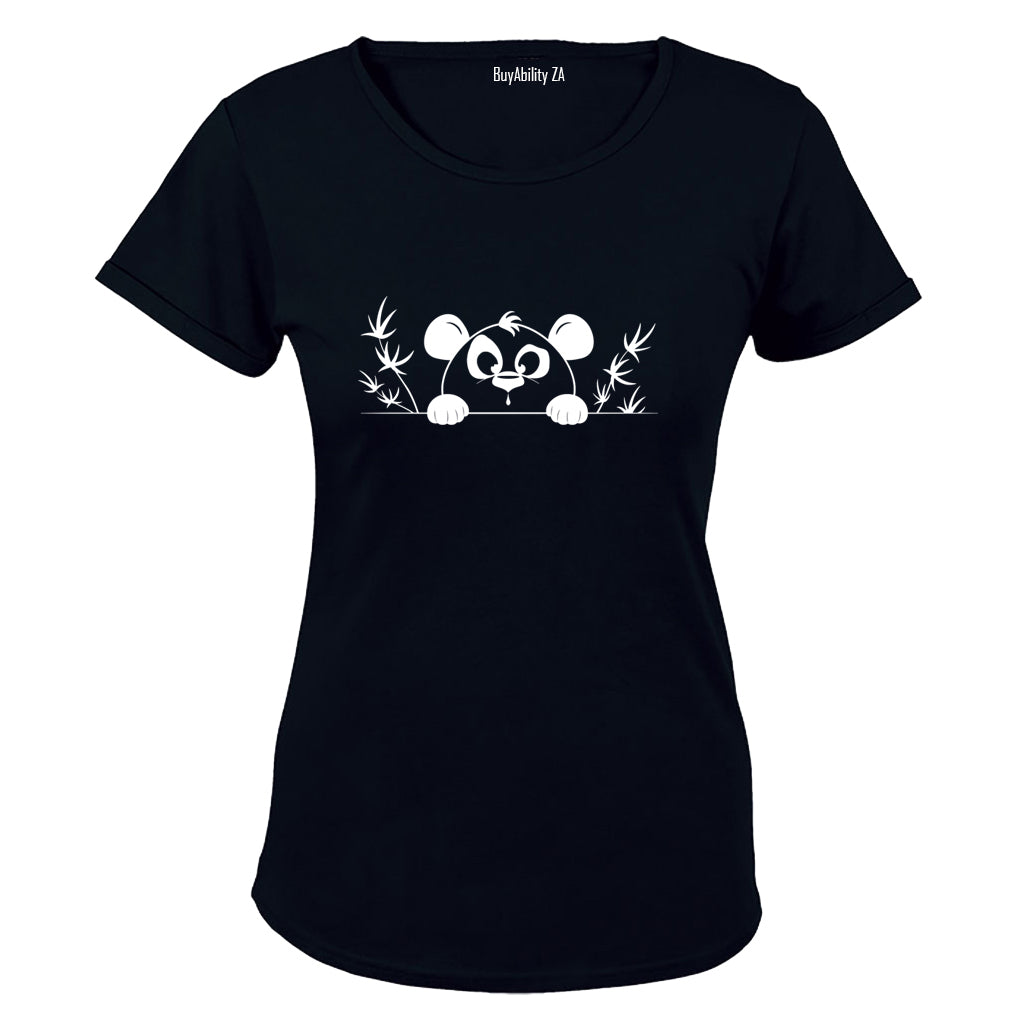 Peeking Panda - Ladies - T-Shirt