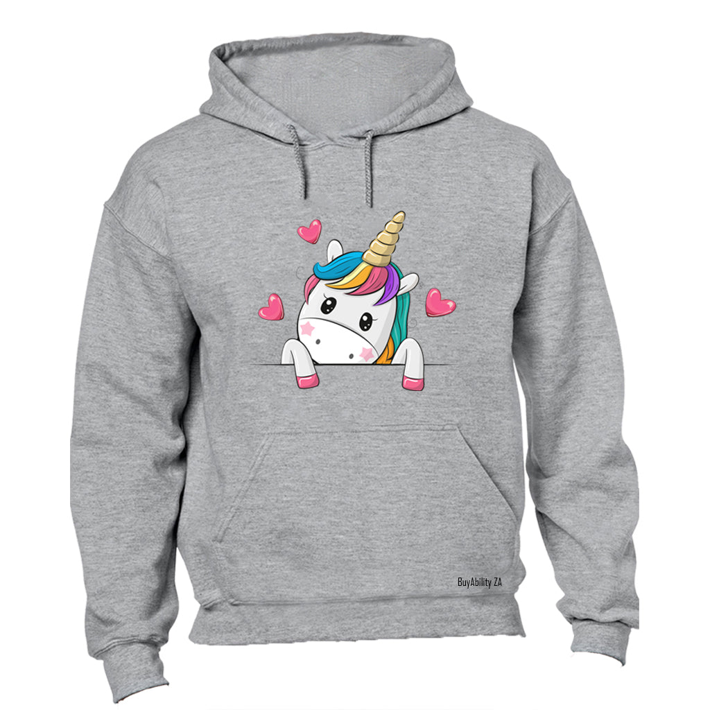 Peeking Unicorn - Hoodie