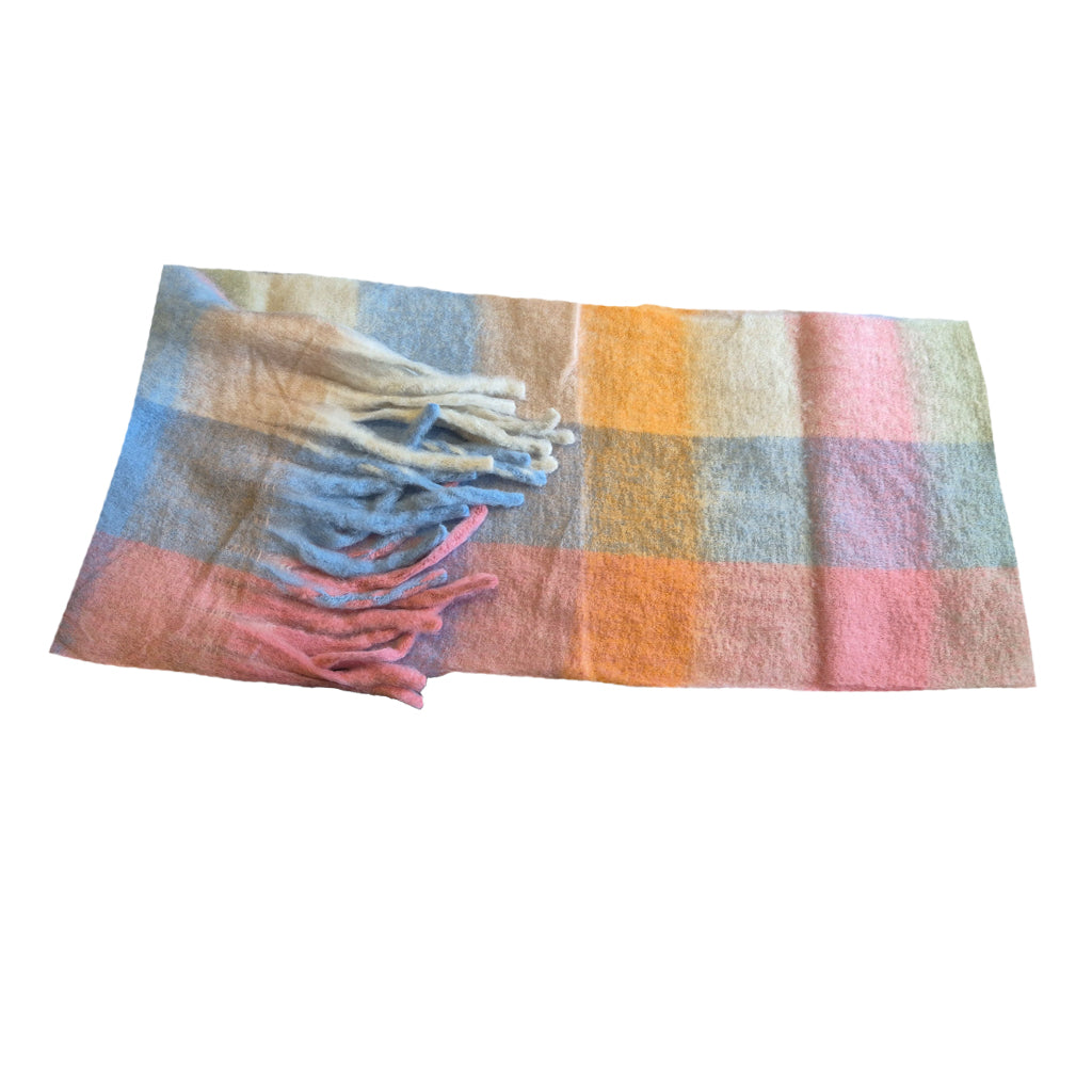 Multicolour Plaid Pashmina Scarf