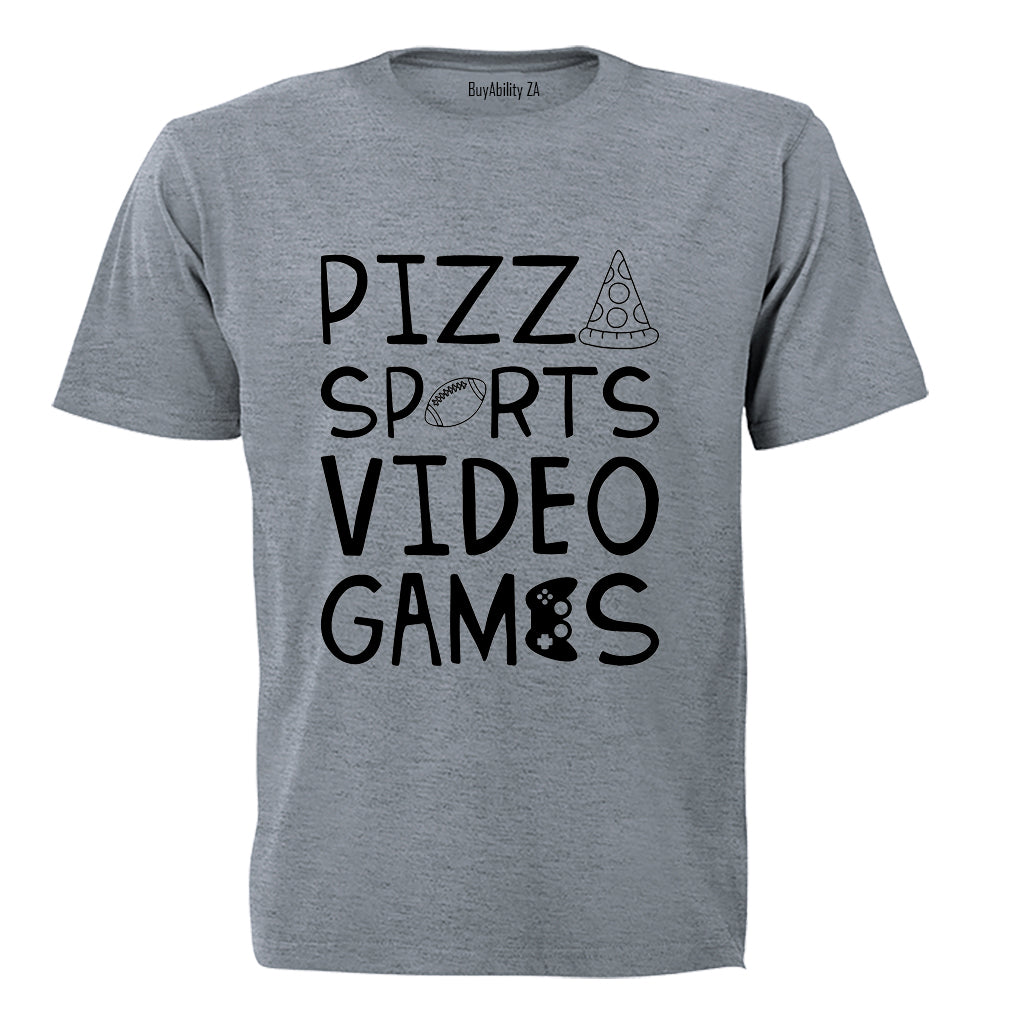 Pizza. Sport. Gamer - Kids T-Shirt