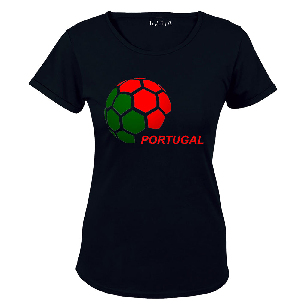 Portugal - Soccer Ball - Ladies - T-Shirt