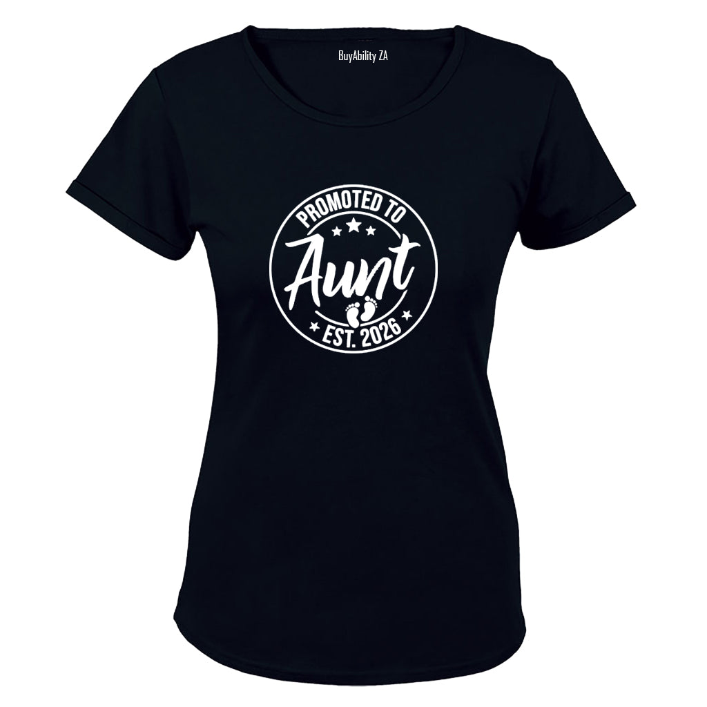 Promoted to Aunt 2026 - Ladies - T-Shirt - BuyAbility South Africa