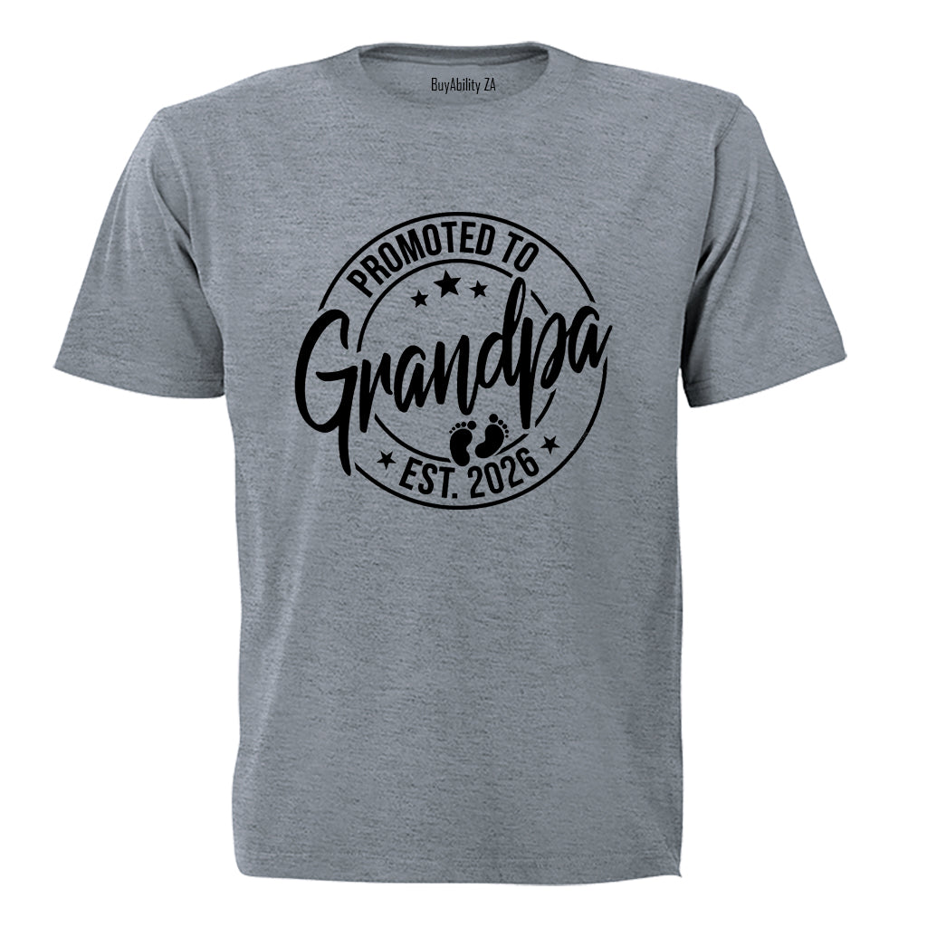 Promoted to Grandpa 2026 - Adults - T-Shirt - BuyAbility South Africa