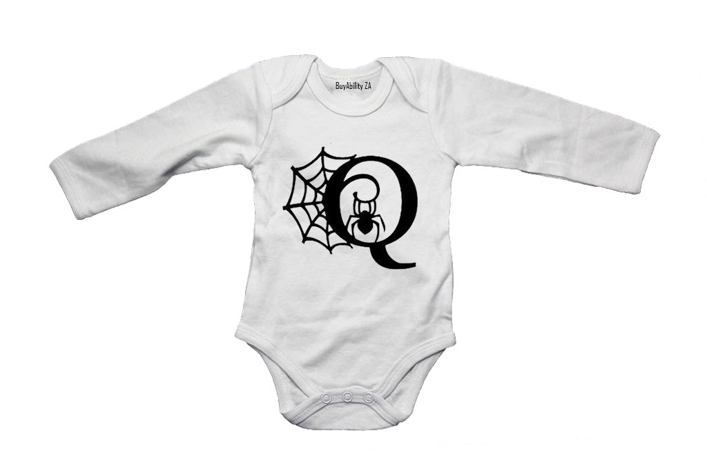 Q - Halloween Spiderweb - Baby Grow
