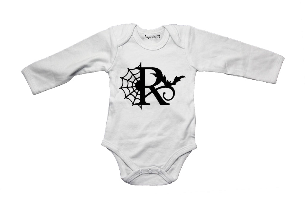 R - Halloween Spiderweb - Baby Grow