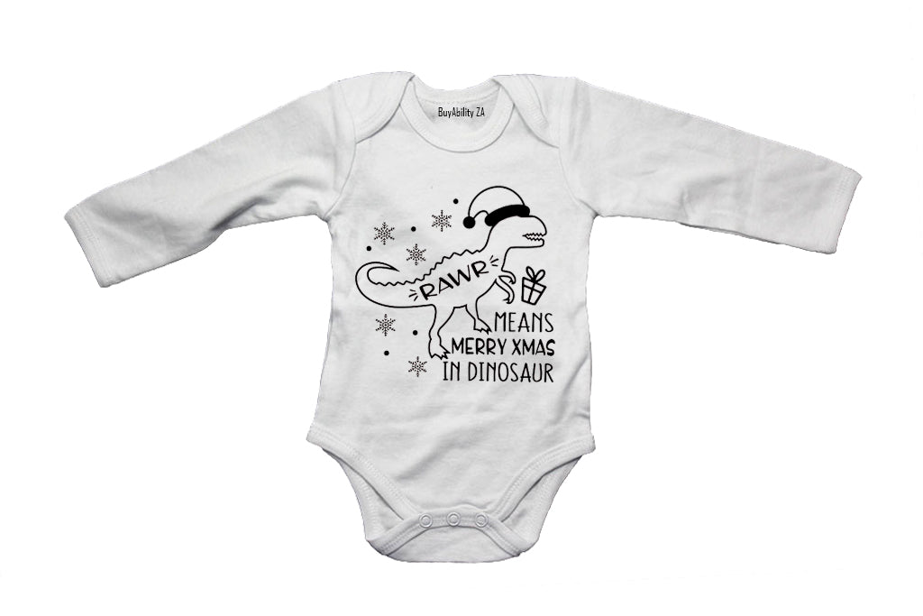 Rawr, Dino - Christmas - Baby Grow