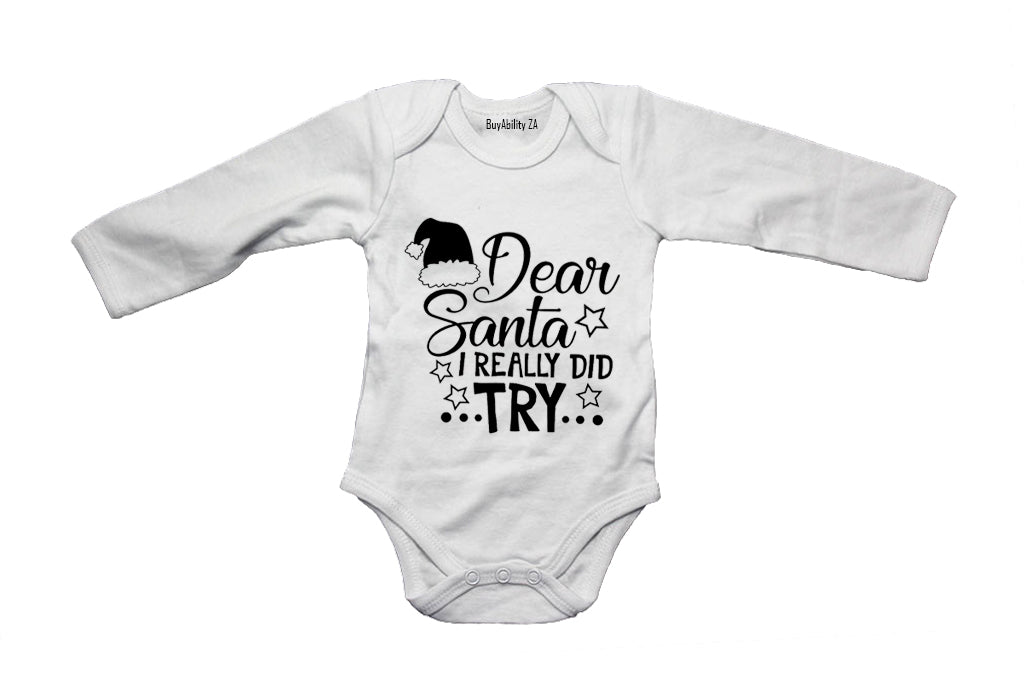Really Did Try - Christmas - Baby Grow