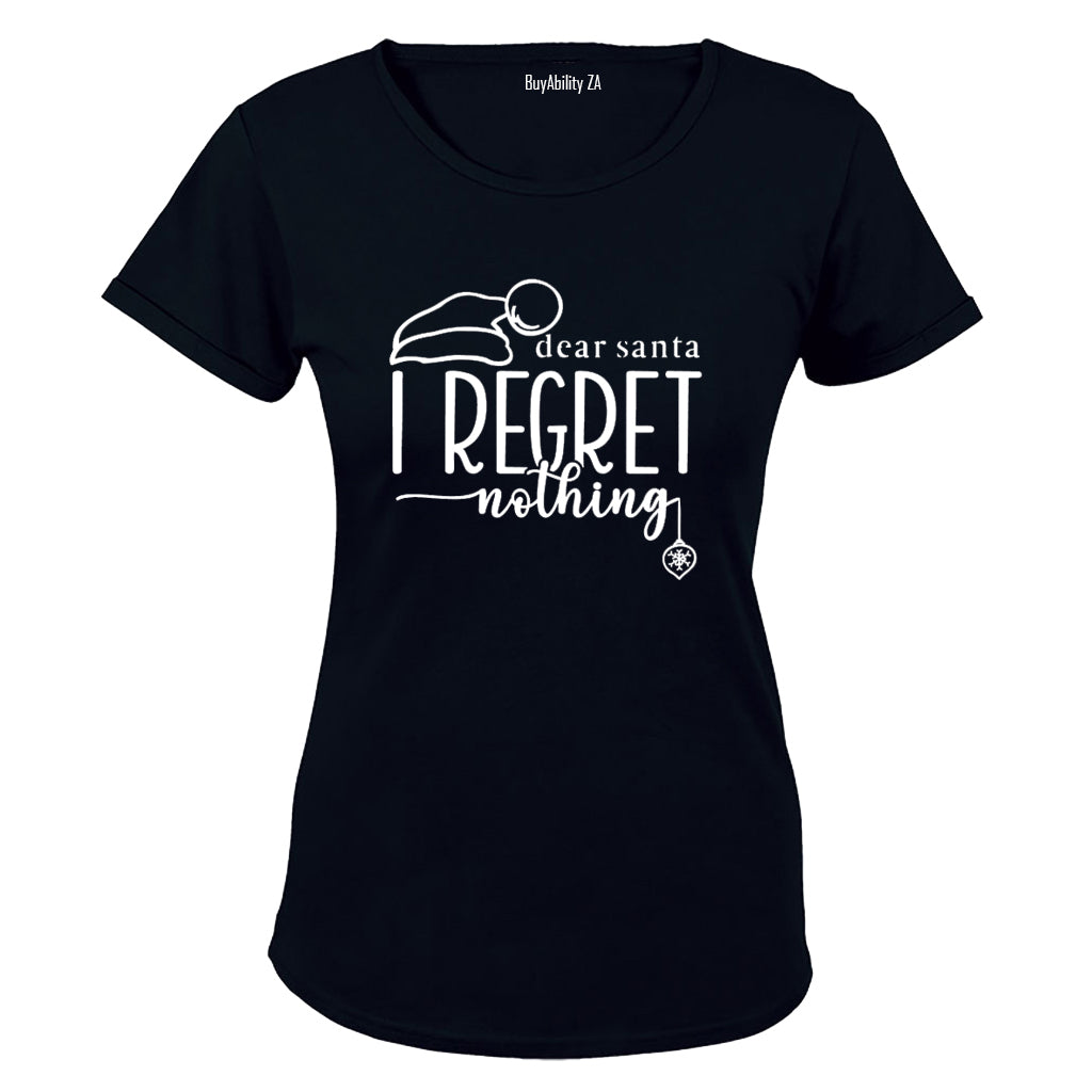 Regret Nothing - Christmas Hat - Ladies - T-Shirt