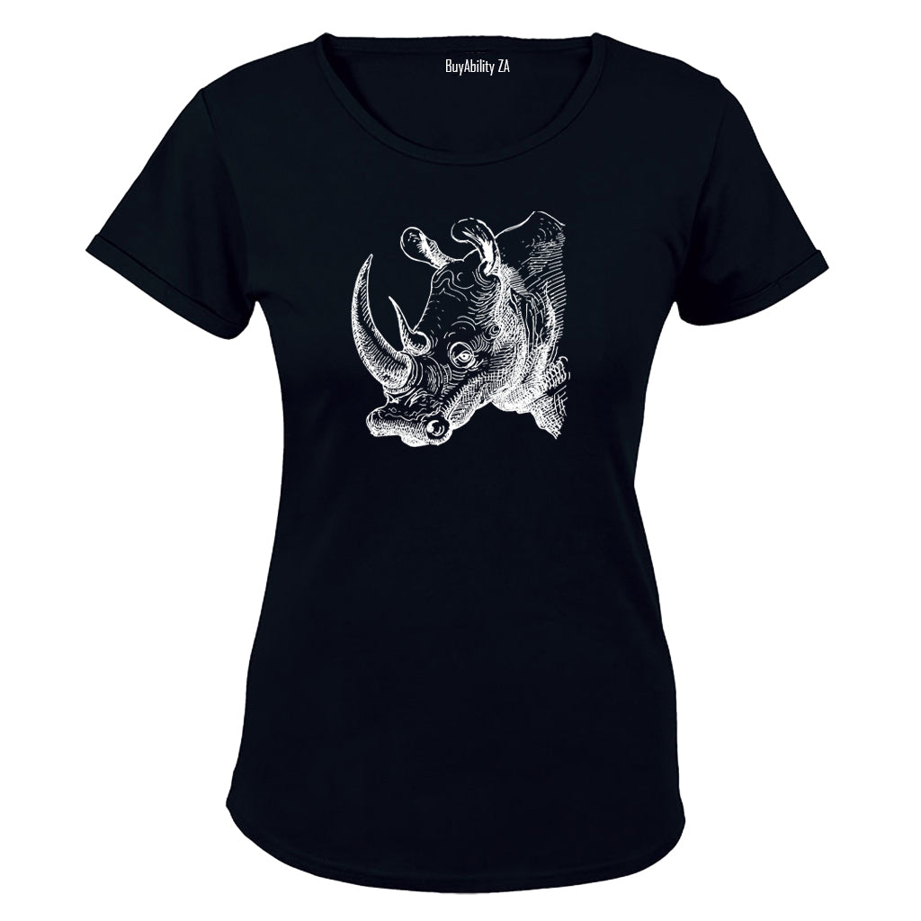 Rhino Sketch - Ladies - T-Shirt