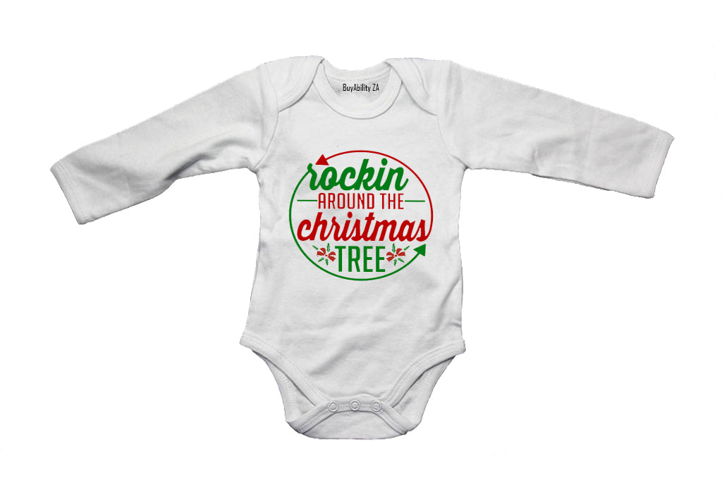 Rockin' Around the Christmas Tree - Circular - Baby Grow