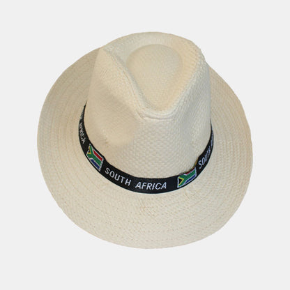 South Africa Woven Hat - White