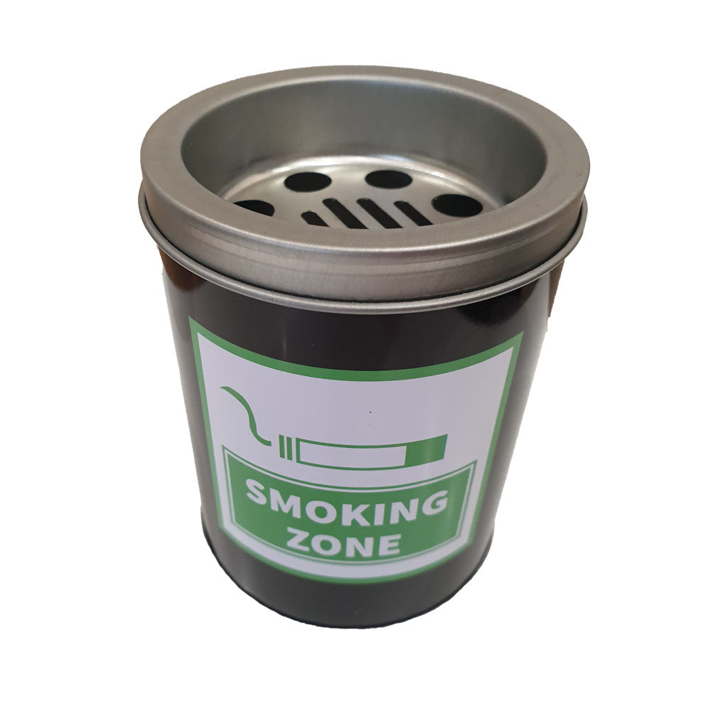 Smoking Zone - Novelty Metal Butt Bucket