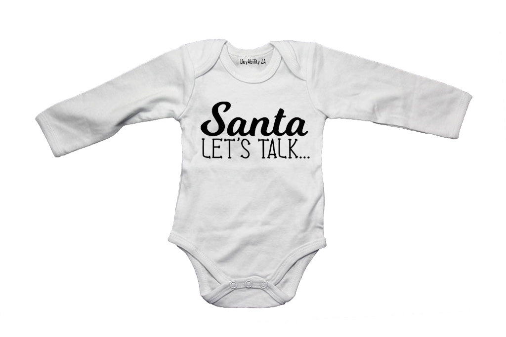 Santa, Let's Talk - Christmas - Baby Grow