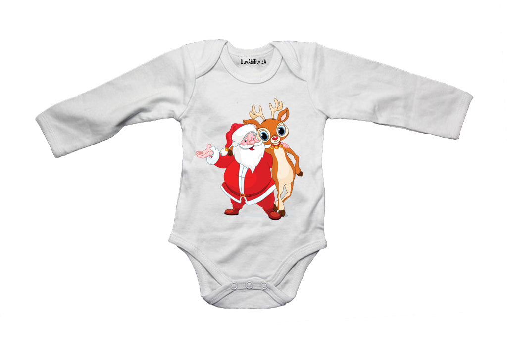Santa & Rudolph - Christmas - Baby Grow