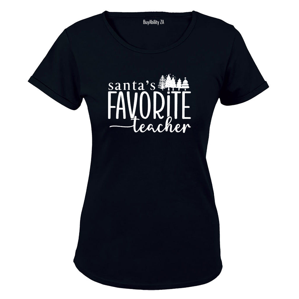 Santa's Favorite Teacher - Christmas - Ladies - T-Shirt