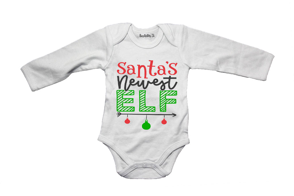 Santa's Newest Elf - Christmas - Baby Grow