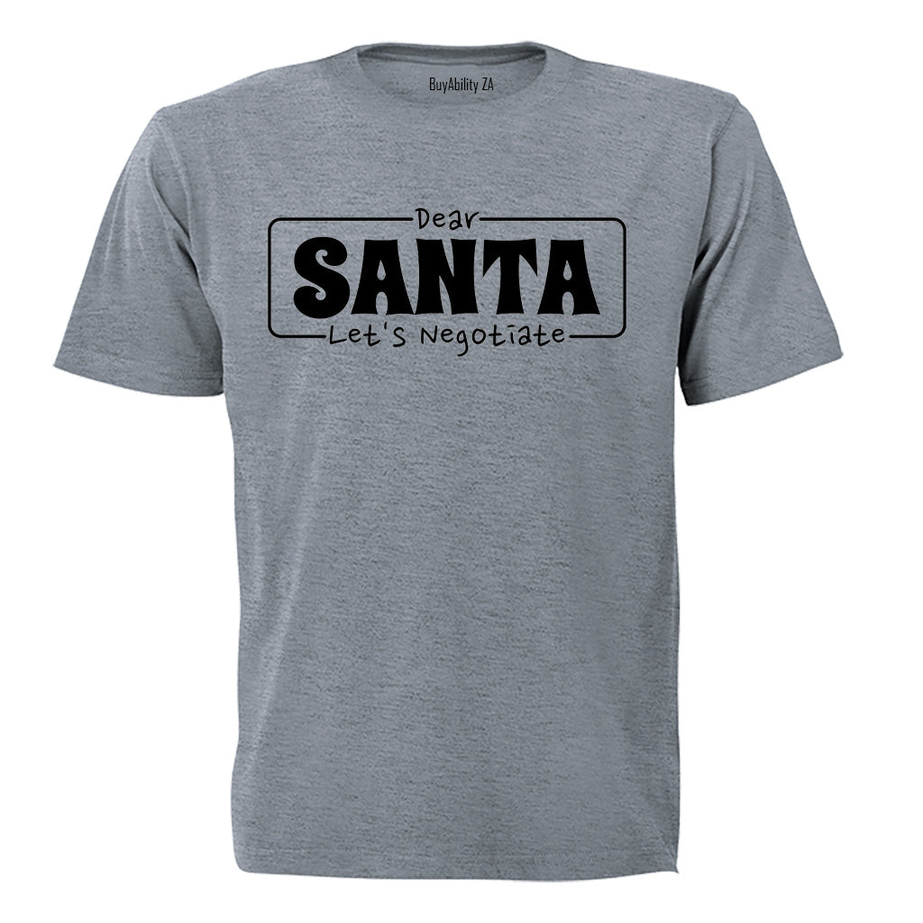 Santa Let's Negotiate - Christmas - Kids T-Shirt - BuyAbility South Africa