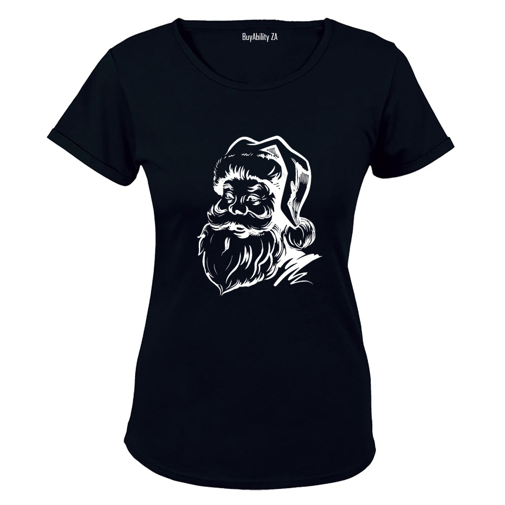 Santa Sketch - Christmas - Ladies - T-Shirt - BuyAbility