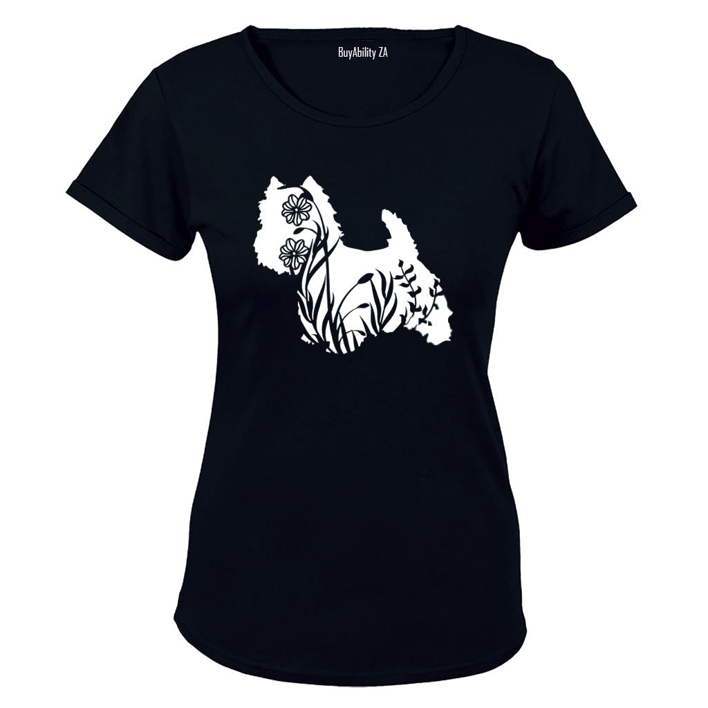Scottish Terrier Silhouette - Ladies - T-Shirt