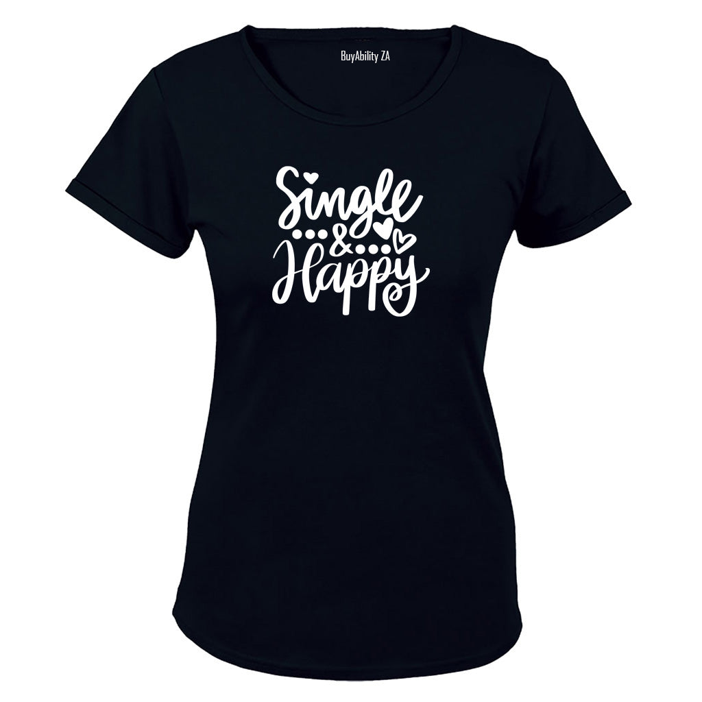 Single and Happy - Ladies - T-Shirt