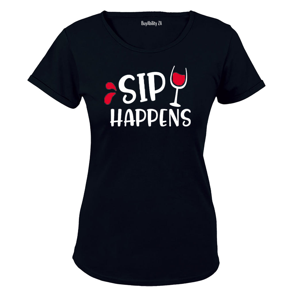 Sip Happens - Ladies - T-Shirt