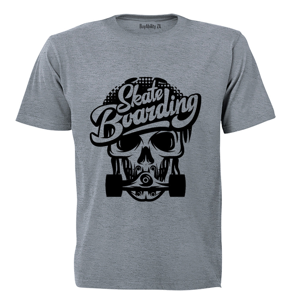 Skate Boarding Skeleton - Kids T-Shirt