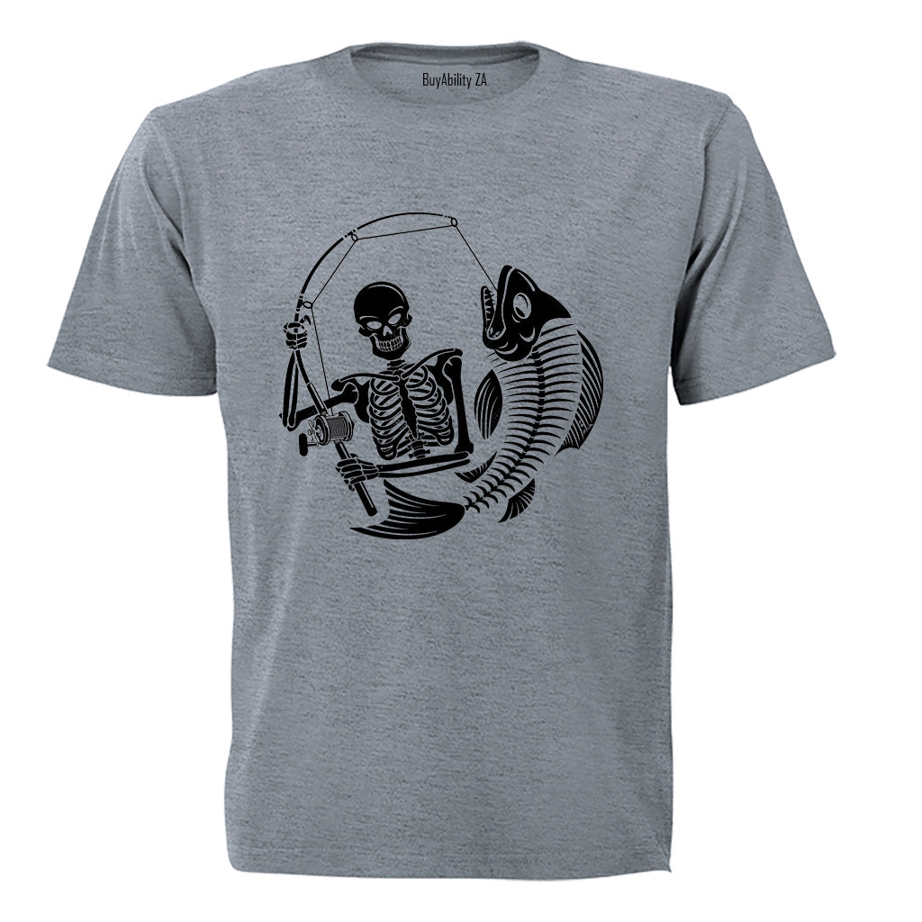 Skeleton Fishing - Adults - T-Shirt