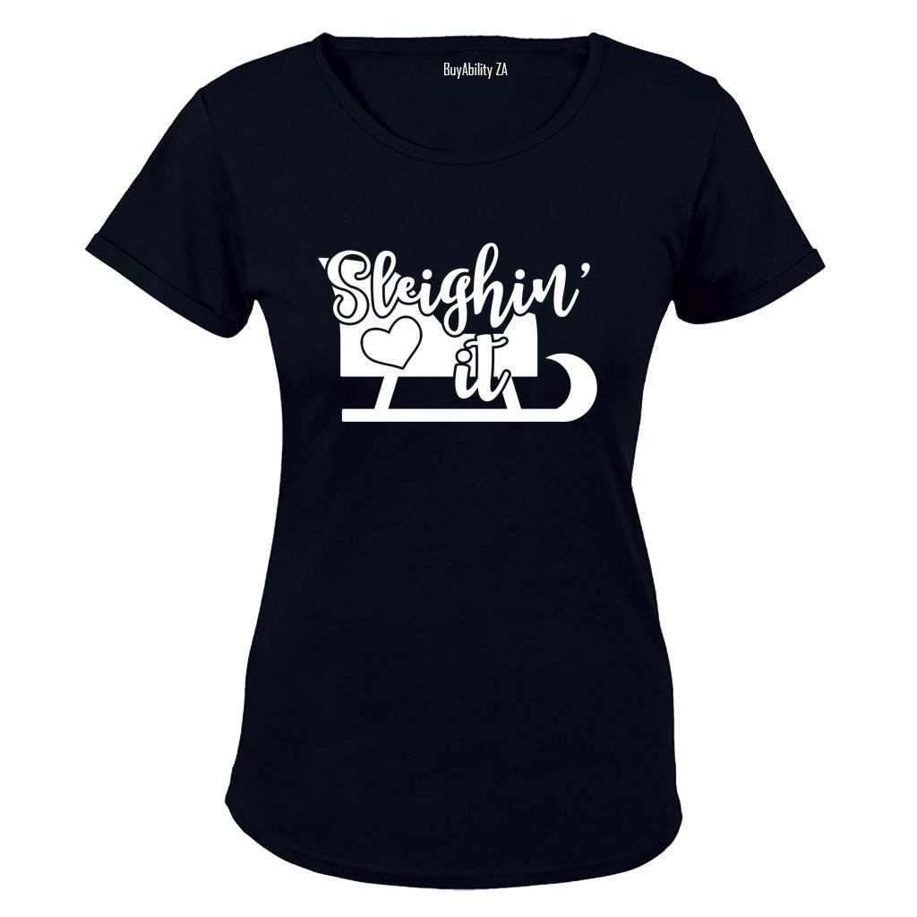 Sleighin' it - Christmas - Ladies - T-Shirt