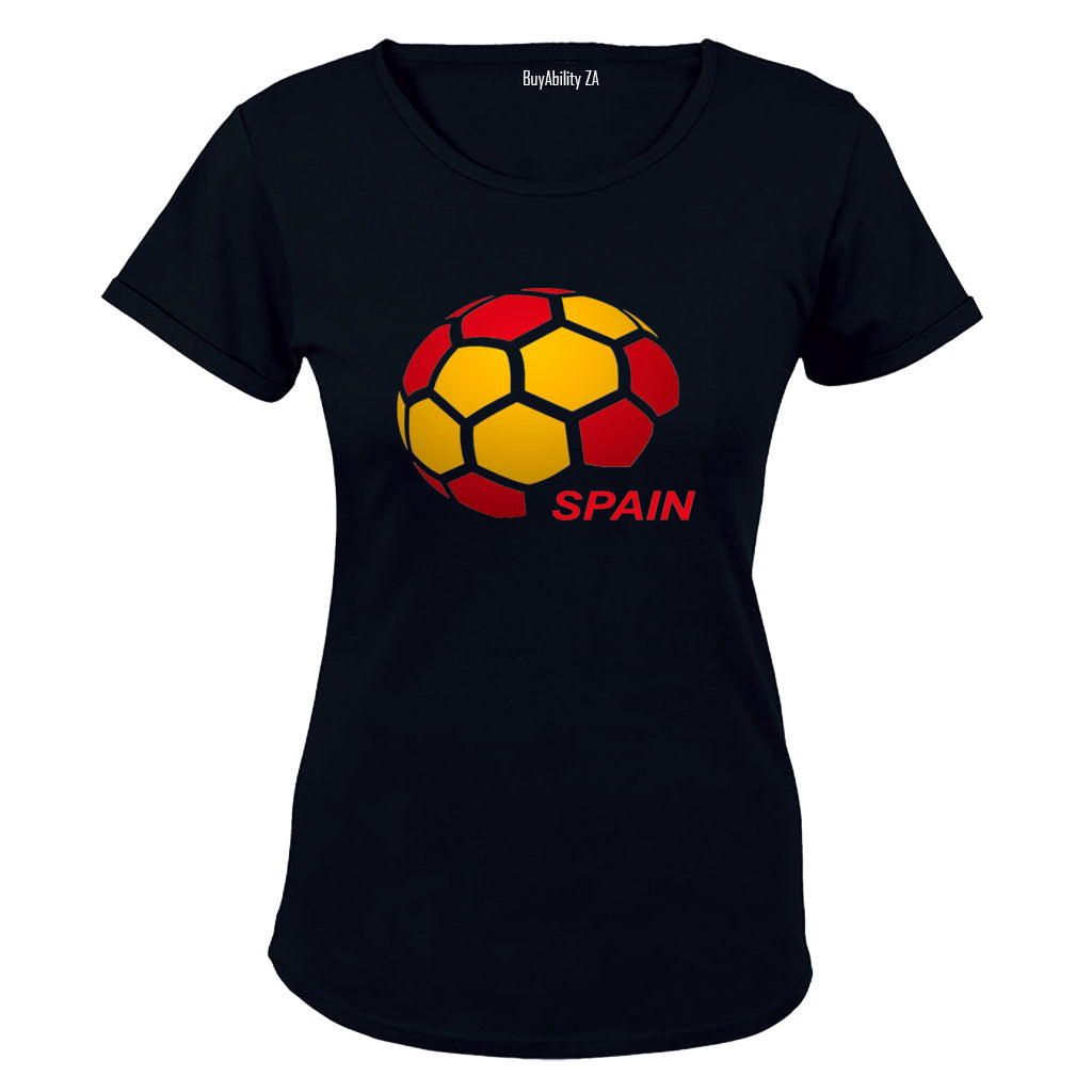 Spain - Soccer Ball - Ladies - T-Shirt